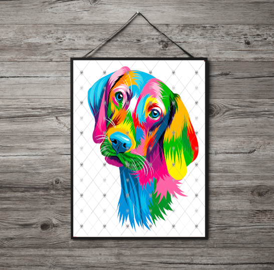 Hungarian Vizsla A4 Print, Vizsla Custom Print, Personalised Art